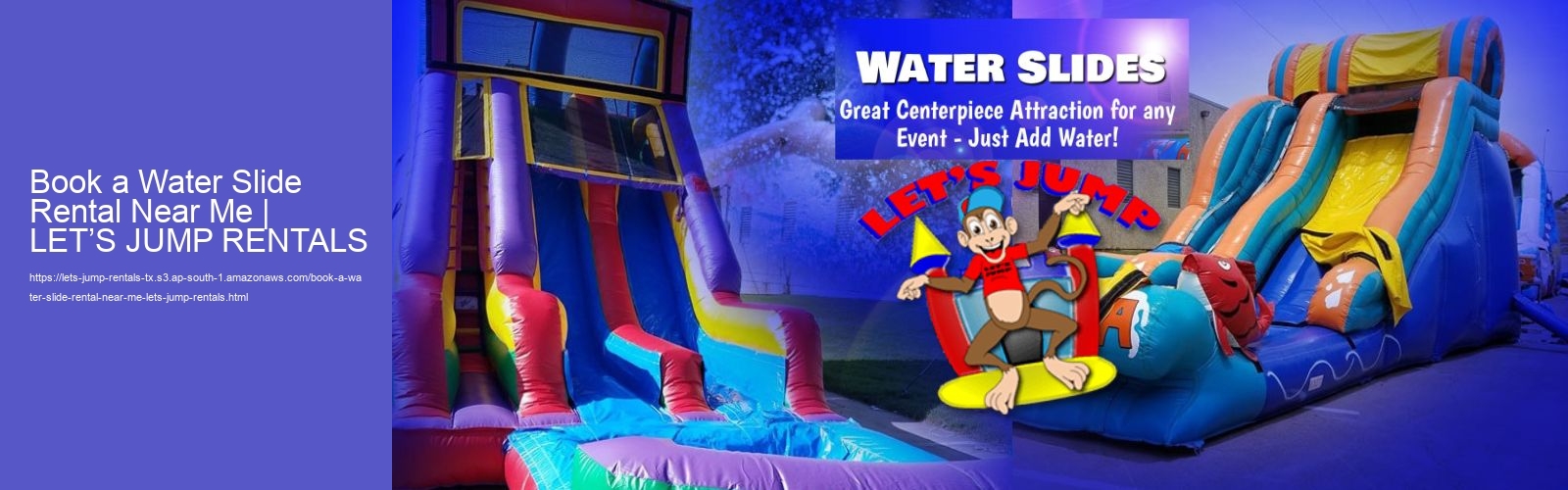 Book a Water Slide Rental Near Me | LET’S JUMP RENTALS